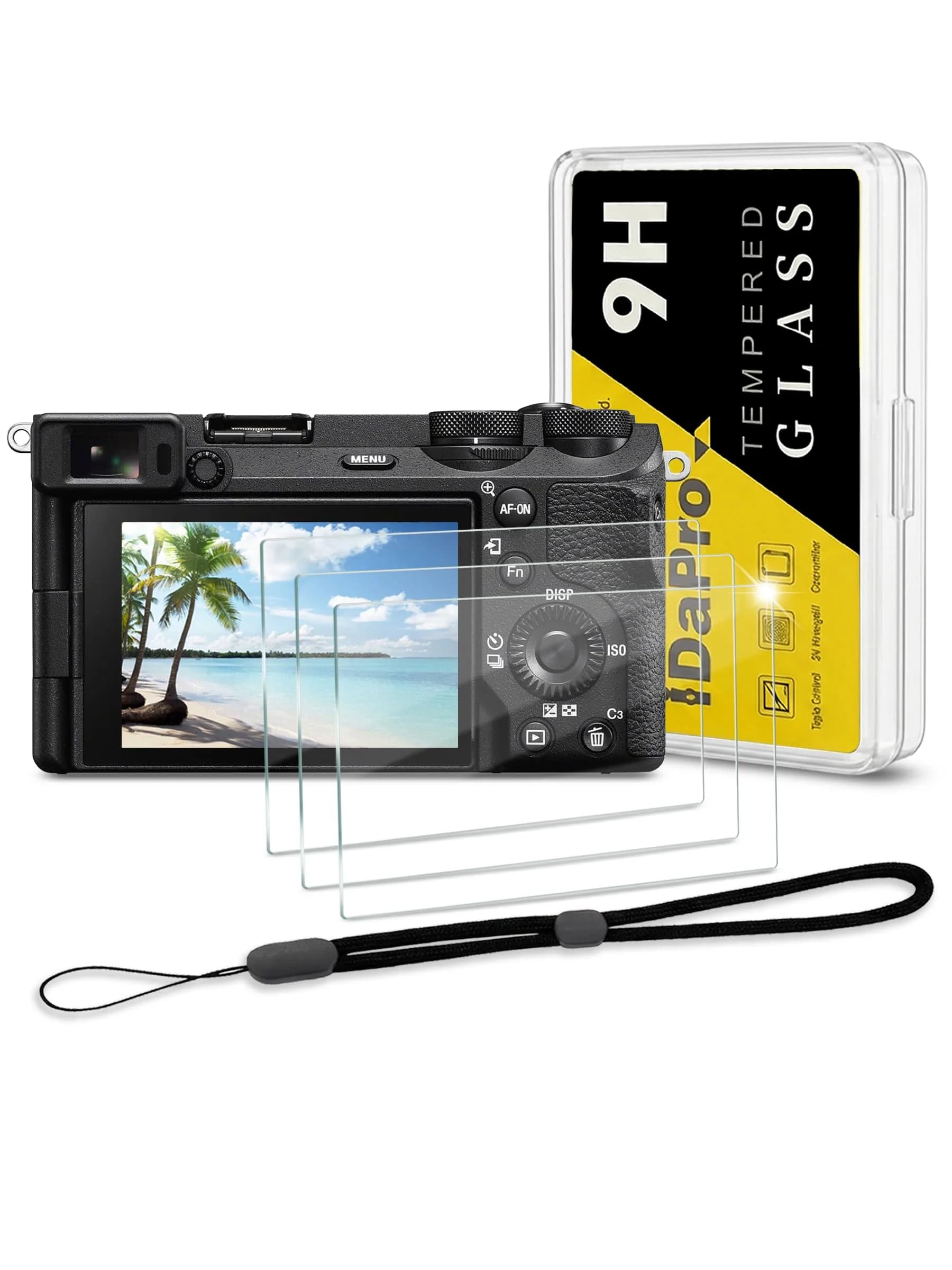 iDaPro Screen Protector for Sony Alpha A7R VI/A7R V/A7V, 9H Glass | Scratch & Drop Resistant, Ultra Thin — A7C II / A6700 / ZV-E1