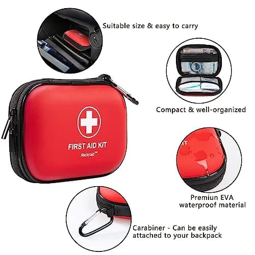Atickyaid Mini First Aid Kit 120 Pieces Waterproof Compact Emergency Medical Supplies thumbnail 4