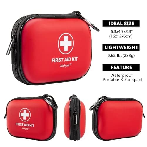 Atickyaid Mini First Aid Kit 120 Pieces Waterproof Compact Emergency Medical Supplies thumbnail 2