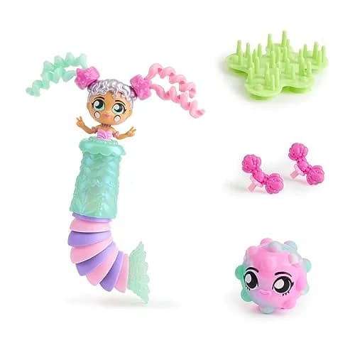 Fashion Fidgets Deluxe Mermaid Doll & Pet with 18+ Ways to Fidget | 10 inches Multicolored Plastic thumbnail 1