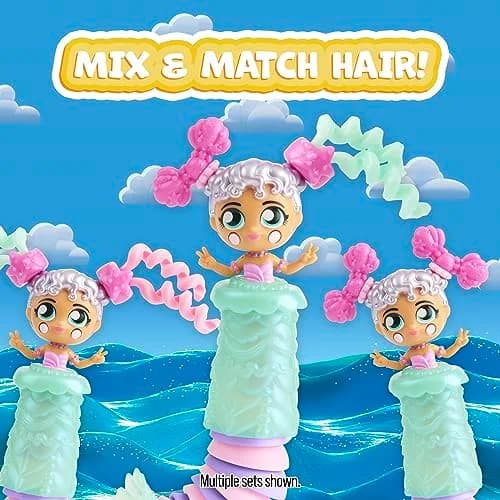 Fashion Fidgets Deluxe Mermaid Doll & Pet with 18+ Ways to Fidget | 10 inches Multicolored Plastic thumbnail 2