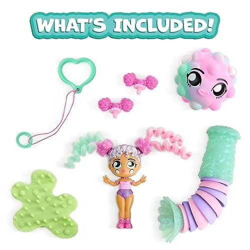 Fashion Fidgets Deluxe Mermaid Doll & Pet with 18+ Ways to Fidget | 10 inches Multicolored Plastic thumbnail 3