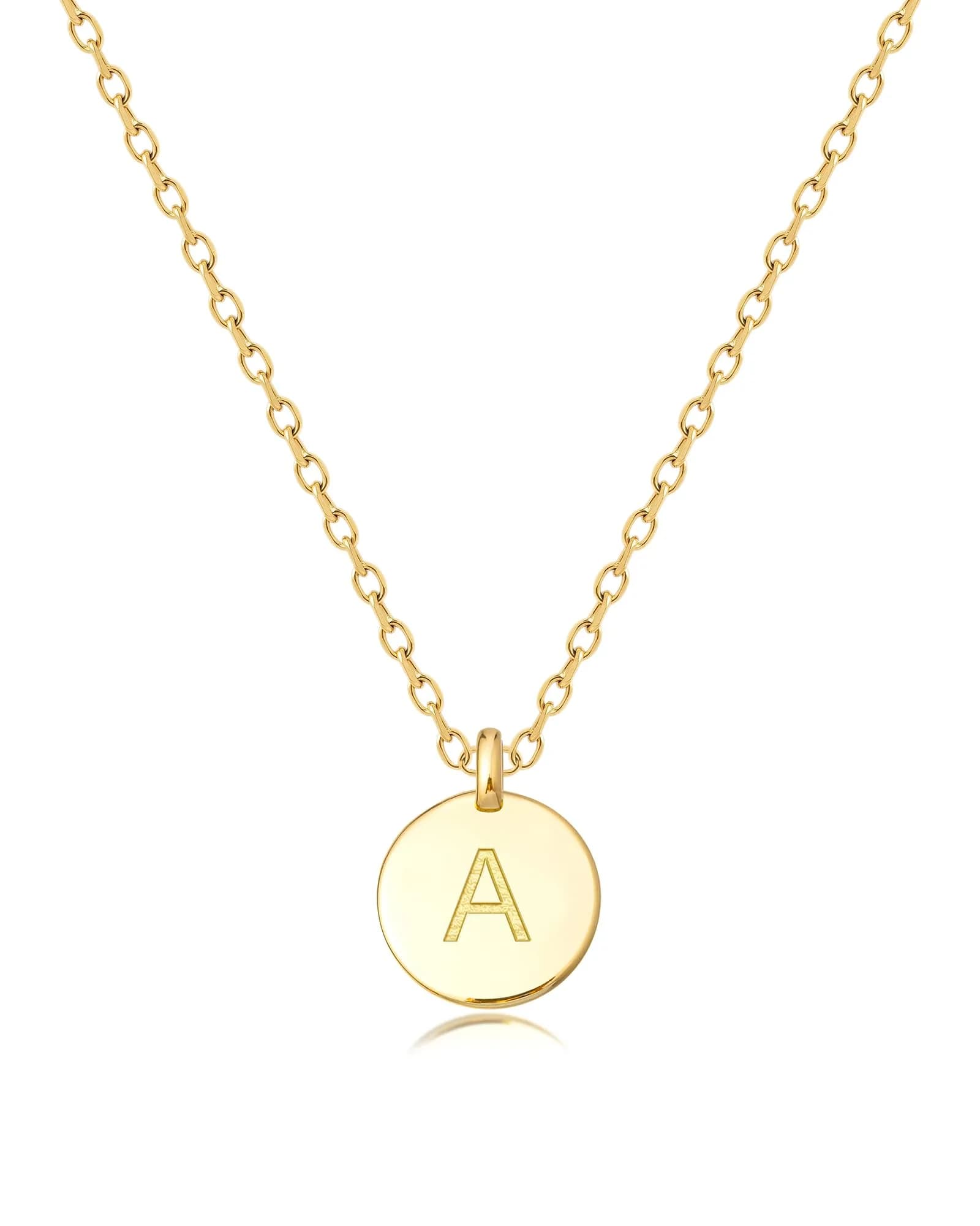 MIDDLUX Gold Letter Necklace 16 + 2" | Personalized Initial Jewelry for Women