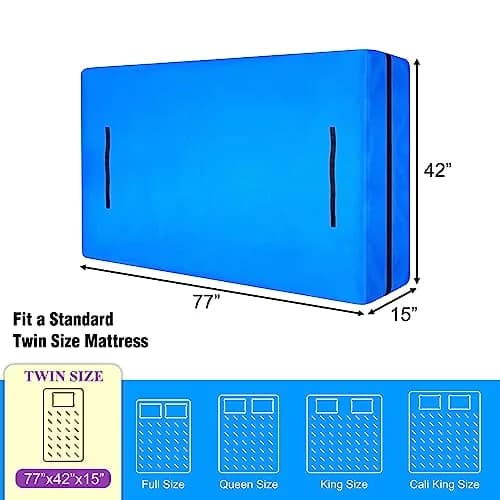 MorTime Twin Mattress Moving Bag with 8 Handles & Zipper | Heavy Duty Waterproof Storage Cover thumbnail 2