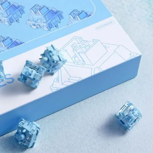 Akko V3 Creamy Blue Pro Tactile Keyboard Switches (45pcs) | 5-Pin Dustproof Stem, Pre-Lubed, 45gf thumbnail 4