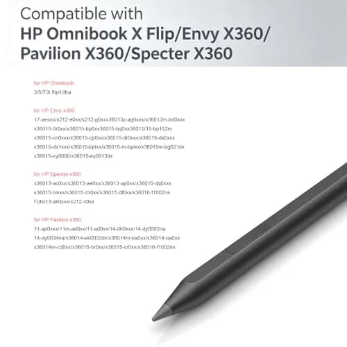 CaoXiong MPP 2.0 Tilt Pen Compatible with HP Rechargeable, Black | Precise, Seamless Touchscreen Writing (70-120c) thumbnail 2
