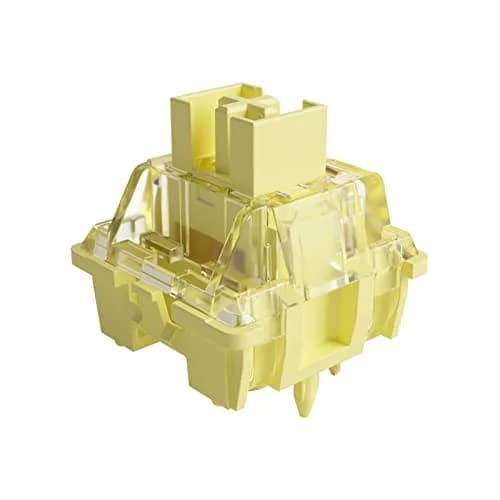 Akko V3 Creamy Yellow Pro Keyboard Switches (45pcs) | Linear 5-Pin 50gf Dustproof Stem thumbnail 1