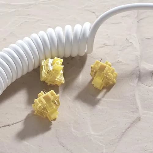 Akko V3 Creamy Yellow Pro Keyboard Switches (45pcs) | Linear 5-Pin 50gf Dustproof Stem thumbnail 4