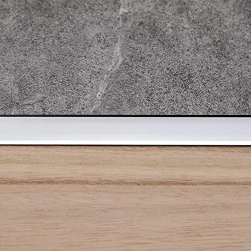 Trimold Aluminum T Molding Floor Transition Strip 2.9Ft Matte Silver | Seamless Floor Gap Bridging thumbnail 7