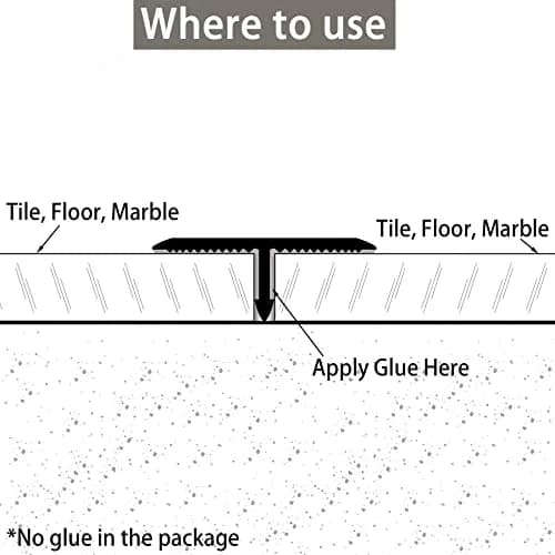 Trimold Aluminum T Molding Floor Transition Strip 2.9Ft Matte Gold | Seamless Floor Gap Bridging thumbnail 5