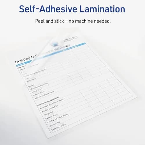 Avery Clear Laminating Sheets 9" x 12" Permanent Self-Adhesive 100 Sheets (2-Pack) | Acid-Free Archival Quality thumbnail 3