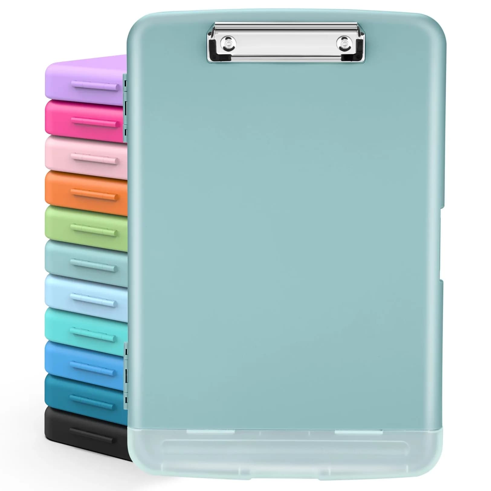 Sooez High Capacity Storage Clipboard 8.5x11 with Pen Holder | Durable Polypropylene for Students & Professionals