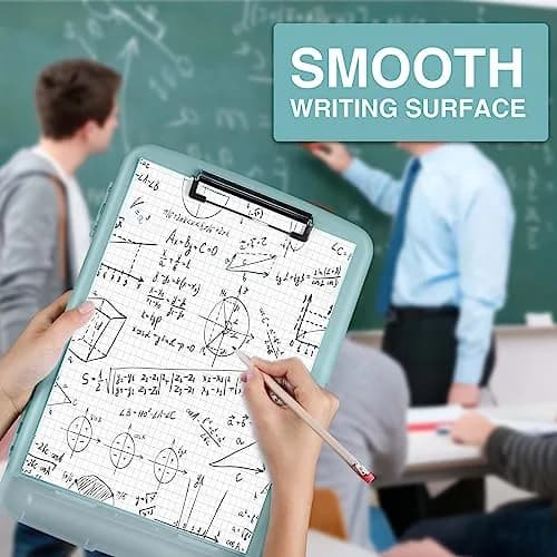 Sooez High Capacity Storage Clipboard 8.5x11 with Pen Holder | Durable Polypropylene for Students & Professionals thumbnail 6