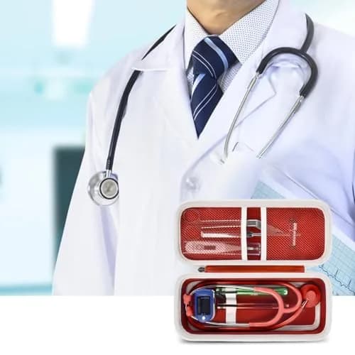 ALKOO Stethoscope Case for 3M Littmann Classic III/Cardiology IV, PinkRed | Protects Your Diagnostic Tools thumbnail 7