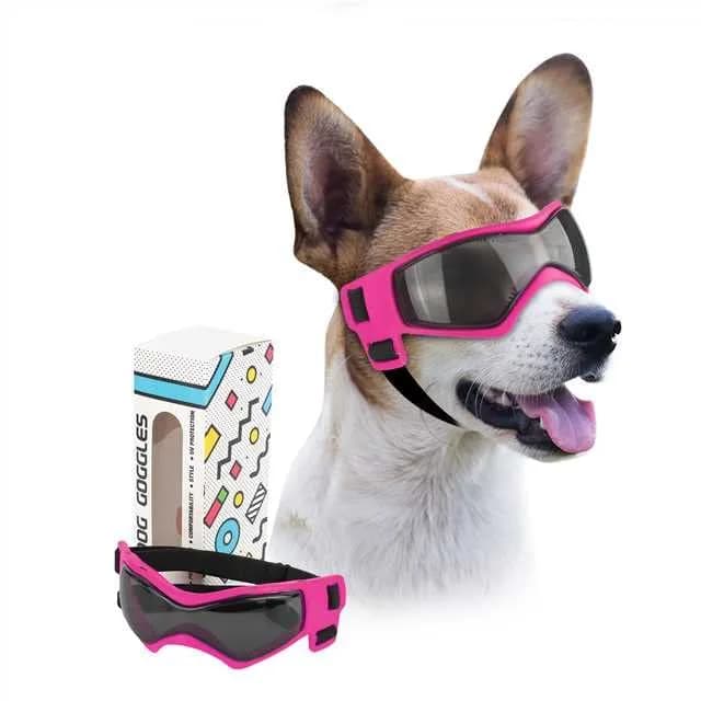 PETLESO Pink Dog Goggles for Medium Breeds | UV Protection, Windproof, Anti-Fog thumbnail 2