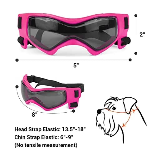 PETLESO Pink Dog Goggles for Medium Breeds | UV Protection, Windproof, Anti-Fog thumbnail 6