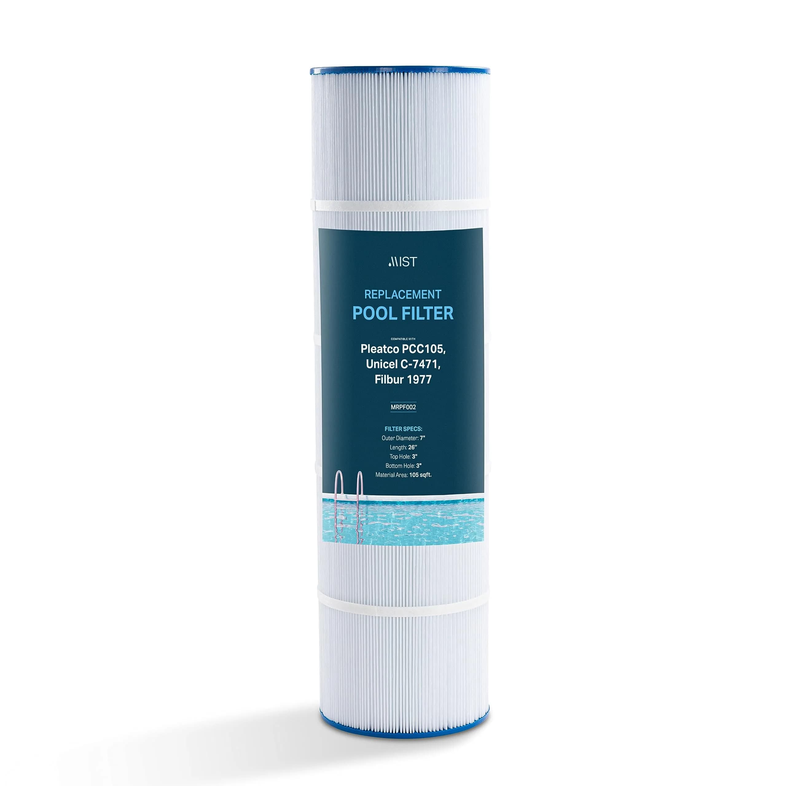 Mist Pool Filter Replacement 7" x 26" | Compatible with Pentair 420 & More, 105 sq ft - main product image