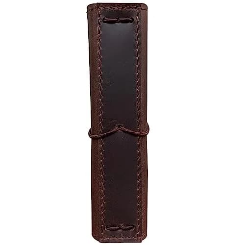 newestor A6 Travelers Notebook Cover with Pen Holder & Card Slots | Genuine Leather, Dark Brown thumbnail 4