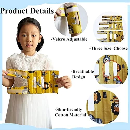 Heyshapeing Elbow Immobilizer Splint for Babies & Kids — Prevents Scratching & Thumb Sucking — Large (2-Pack) thumbnail 4
