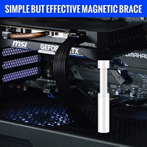 Aivalas Graphics Card GPU Brace Support, Video Card Sag Holder Bracket Stand | Aluminum, Adjustable Height, Magnetic Base thumbnail 5