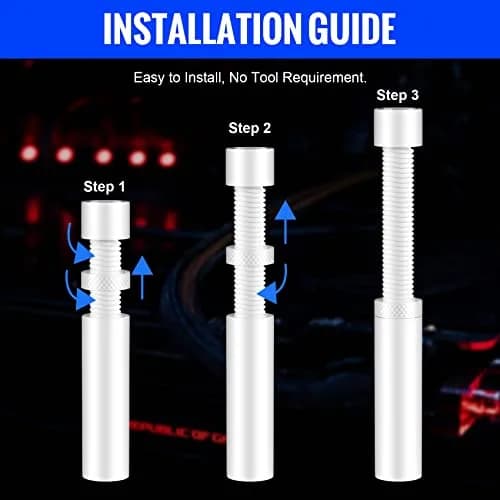 Aivalas Graphics Card GPU Brace Support, Video Card Sag Holder Bracket Stand | Aluminum, Adjustable Height, Magnetic Base thumbnail 7