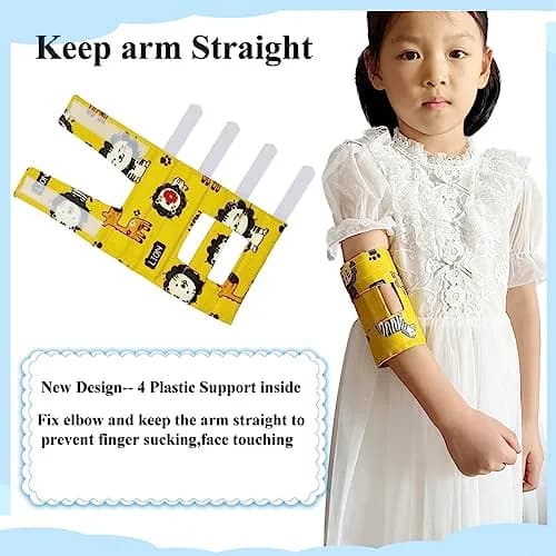 Heyshapeing Pediatric Elbow Immobilizer Splint Small (2-Pack) | Prevents Thumb Sucking & Face Scratching thumbnail 3