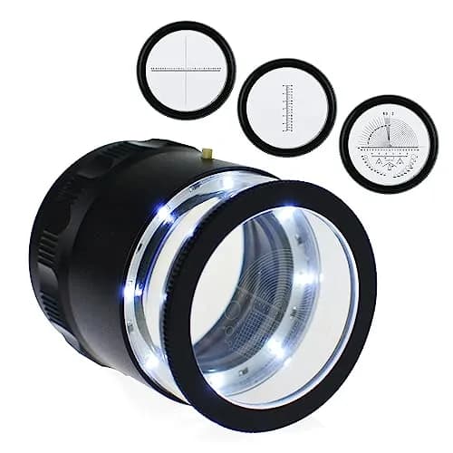 DANOPLUS Jewelers Loupe 10X Magnification with 8 LED Lights & 4 Glass Scale Lens, 0.98'' Field of View thumbnail 1