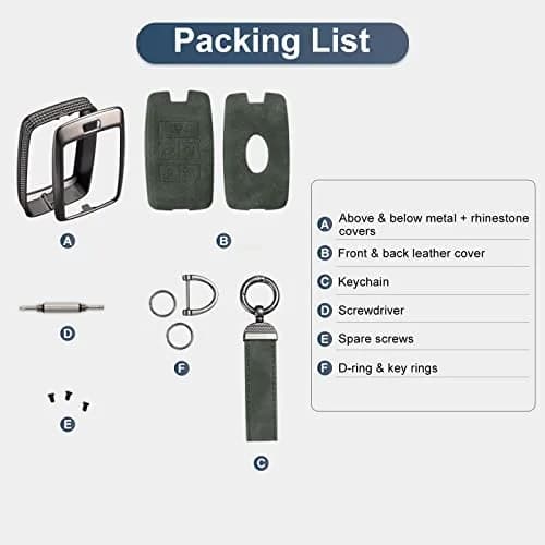 YO&YOYE Land Rover Key Fob Cover with Keychain Leather Model2 Green | Full Protection & Premium Material thumbnail 6