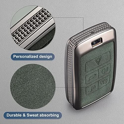 YO&YOYE Land Rover Key Fob Cover with Keychain Leather Model2 Green | Full Protection & Premium Material thumbnail 3