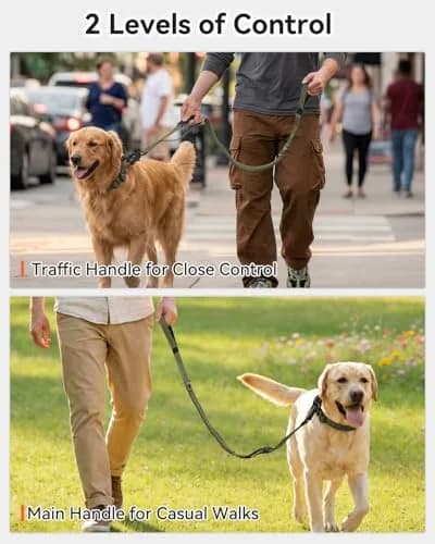 Joytale Tactical Bungee Dog Leash, Shock Absorbing No Pull, Army Green | Heavy Duty Control for Large Dogs thumbnail 4