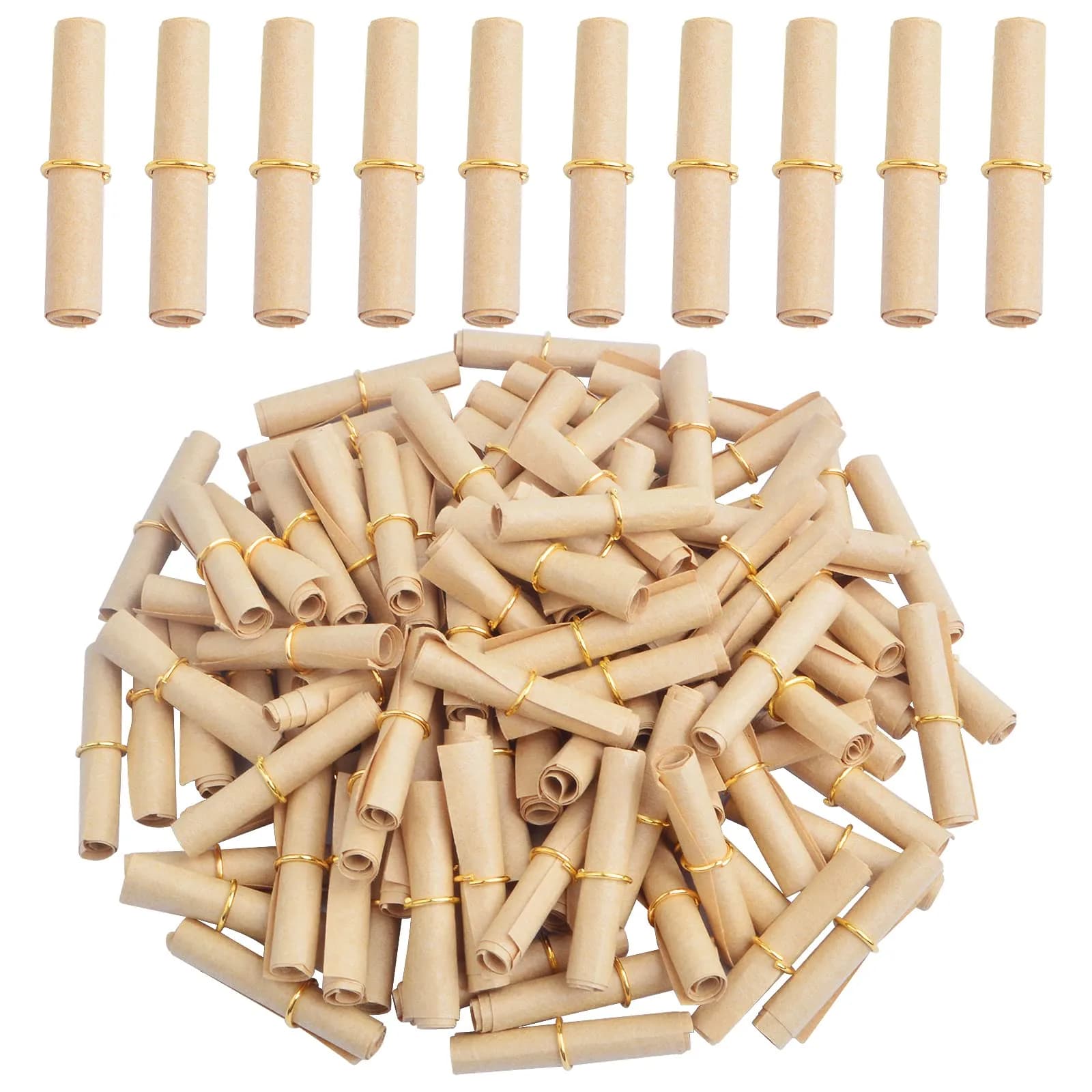 JMKTOOL Vintage Message Paper Scrolls 60x25mm | Lucky Wishing Paper Roll for DIY & Gifts - main product image