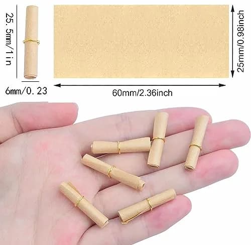 JMKTOOL Vintage Message Paper Scrolls 60x25mm | Lucky Wishing Paper Roll for DIY & Gifts thumbnail 3