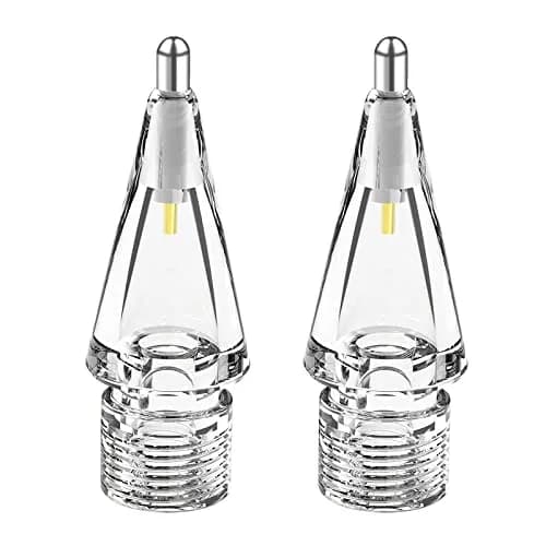 Frylaa Clear Metal Pencil Tips 2-Pack | Compatible with Apple Pencil 1st & 2nd Gen, Wear-Resistant Nib thumbnail 1