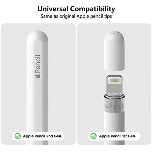 Frylaa Clear Metal Pencil Tips 2-Pack | Compatible with Apple Pencil 1st & 2nd Gen, Wear-Resistant Nib thumbnail 2