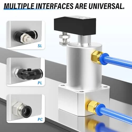 TAILONZ PNEUMATIC Left-Turn Cylinder 20mm Bore | 90° Rotation, Aluminum Alloy, Double Action, 0-1.5Mpa thumbnail 8
