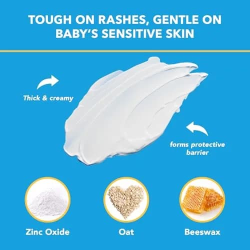 Triple Paste Diaper Rash Cream Bundle, 8 oz Tub & 3 oz Tube | Zinc Oxide & Oat Extract for Sensitive Baby Skin thumbnail 3