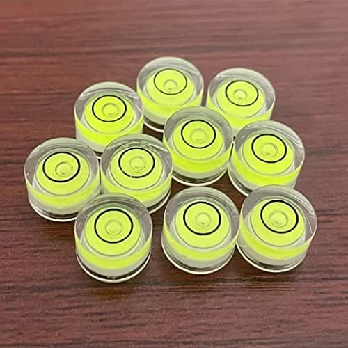 WOYISEPG Bubble Spirit Levels 10 Pcs Mini Circular Bullseye Bubble Level Small Round Measuring Tools (10x6mm, Non-Adhesive) | Accurate Surface Leveling thumbnail 2