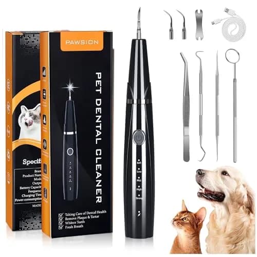 PAWSION Ultrasonic Pet Tooth Cleaner Kit 5 Modes | Safe Electric Tartar & Stain Remover for Dogs & Cats thumbnail 1