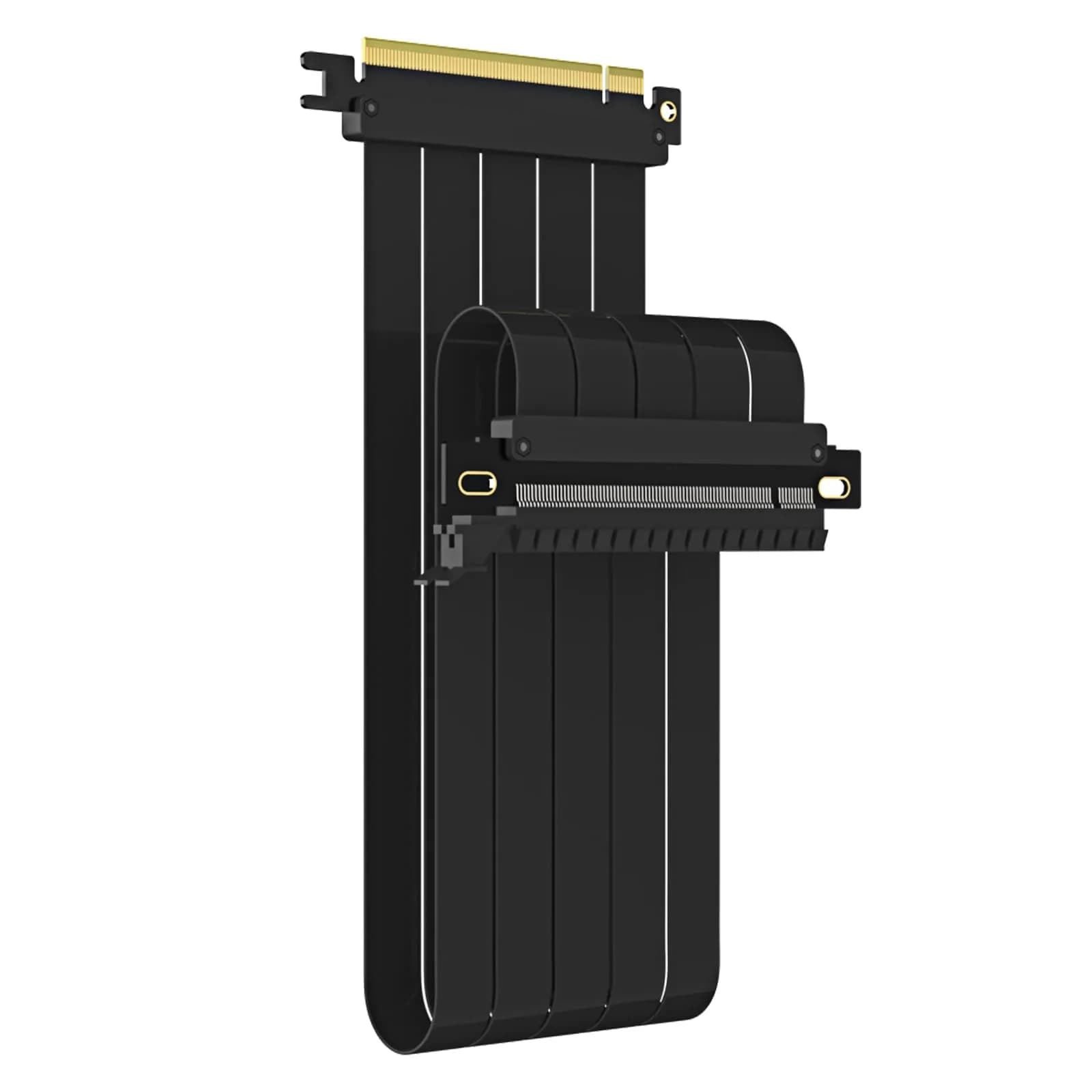 GLOTRENDS PCIe 4.0 X16 Riser Cable 200mm | 32GB/s Peak Speed for RTX 40/RX 7000 Series GPUs — 600mm / 180 Degree Straight Angle