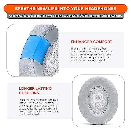 WC Freeze NC700 Cooling Gel Ear Pads for Bose Noise Canceling 700 | Easy Install & Cooler Comfort thumbnail 4