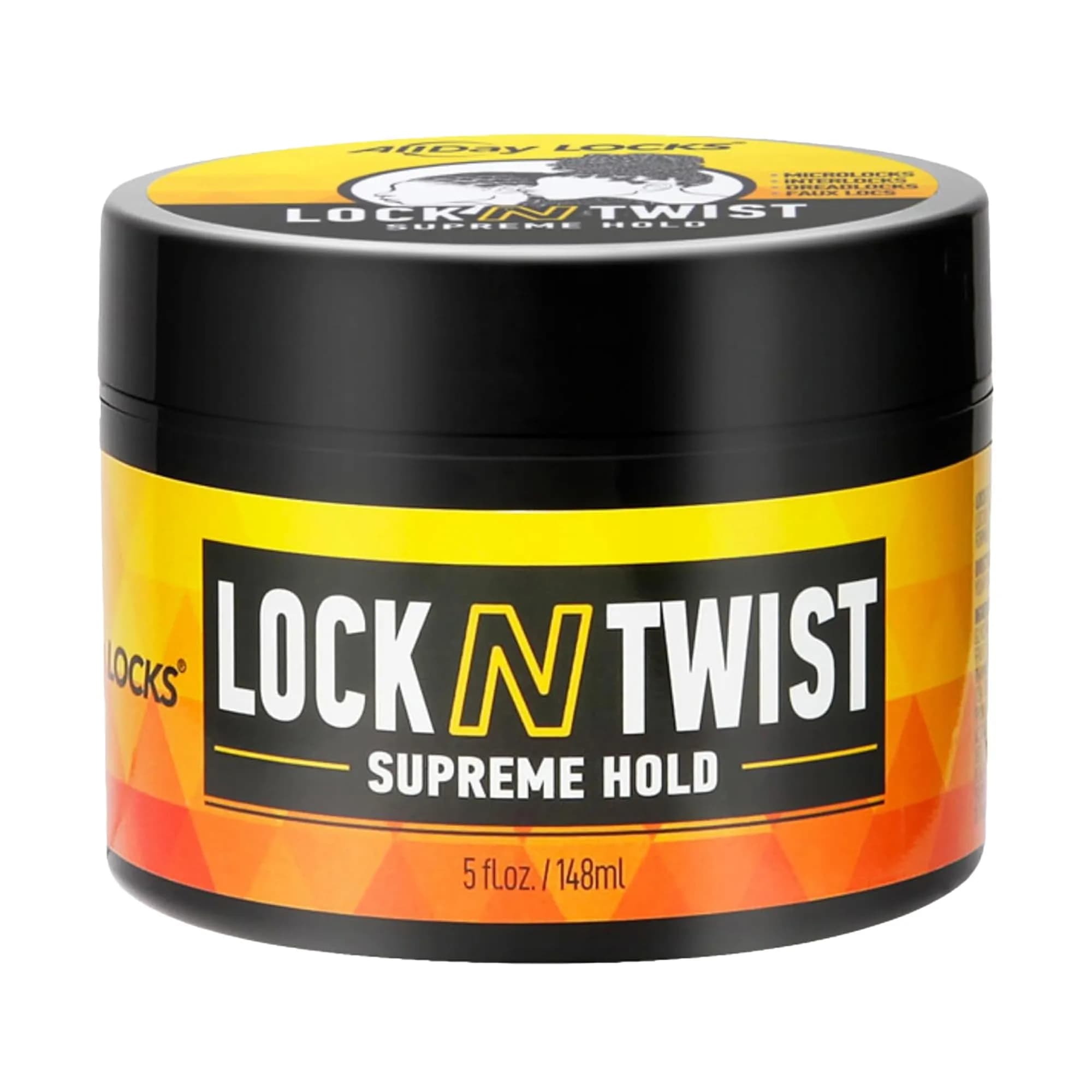 AllDay Locks Lock N Twist Supreme Hold, Edge Control, 5 Oz Jar | Maximum Locking Gel for Dreadlocks & Locs - main product image