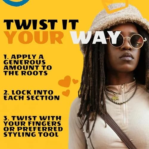 AllDay Locks Lock N Twist Supreme Hold, Edge Control, 5 Oz Jar | Maximum Locking Gel for Dreadlocks & Locs thumbnail 5