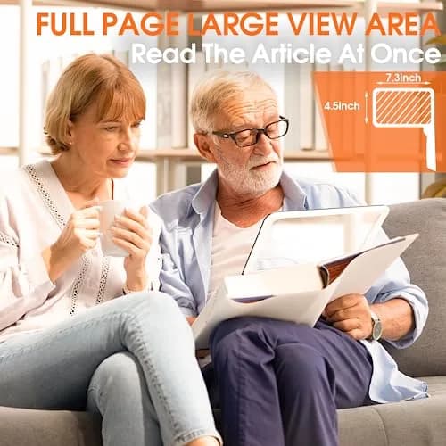 Viimnss Large Magnifying Glass with Light | Full Page 48 LED, Foldable Handle, Seniors Low Vision Reading thumbnail 4