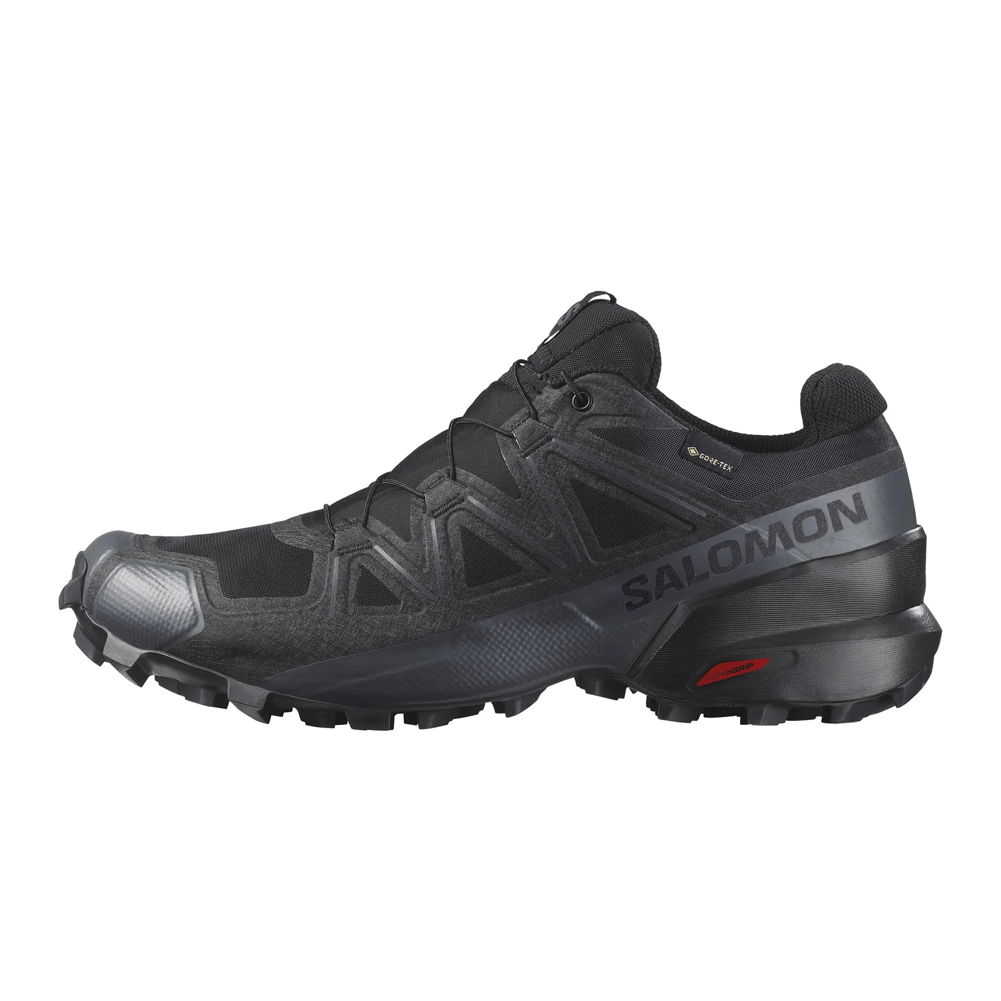 Salomon Speedcross GTX Waterproof Trail Running Shoes 8 Medium | Superior Grip & Comfort — Black/Black/Quiet Shade / 8.5
