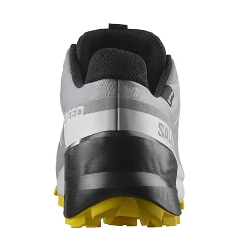 Salomon Men’s Speedcross GTX Waterproof Trail Running Shoes - Sharkskin/Black/Lemon - 11.5 Medium thumbnail 6