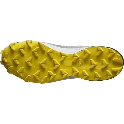 Salomon Men’s Speedcross GTX Waterproof Trail Running Shoes - Sharkskin/Black/Lemon - 11.5 Medium thumbnail 7