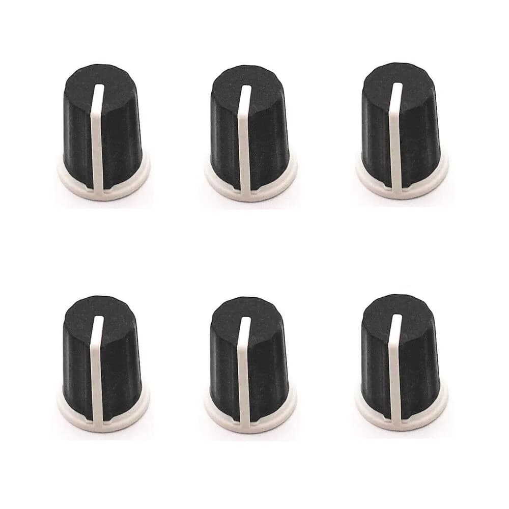 HUMARH Black EQ Rotary Knob 6-Pack | Replacement Knobs for Pioneer DJ Mixers and Controllers - main product image
