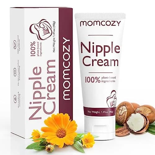 Momcozy Nipple Cream 41.7 ml (1.41 fl oz) | Lanolin-Free, Plant-Based Balm for Breastfeeding Moms thumbnail 1