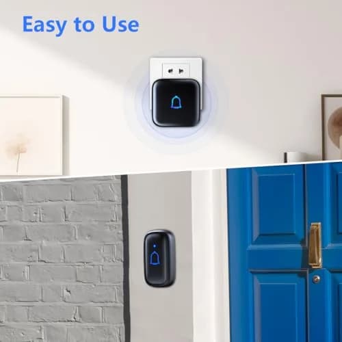 LeadGo Wireless Doorbell Loud Classroom Doorbell IP66 Waterproof 1000Ft 66 Chimes 115dB 7-Level Vol Electric Door Bell Ringer for Home Office Kids & Hearing-Impaired | IP66 Waterproof, 1000Ft Range thumbnail 6