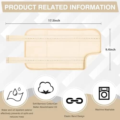 TORPNIA Castor Oil Pack Adjustable Reusable Wrap for Liver Detox 1pcs | Skin-Friendly, Machine Washable, Less Mess thumbnail 5
